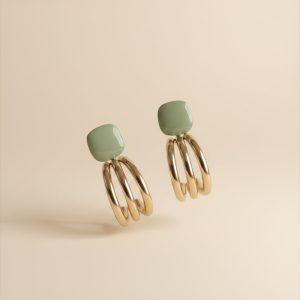 Boucles Althéa vert menthe