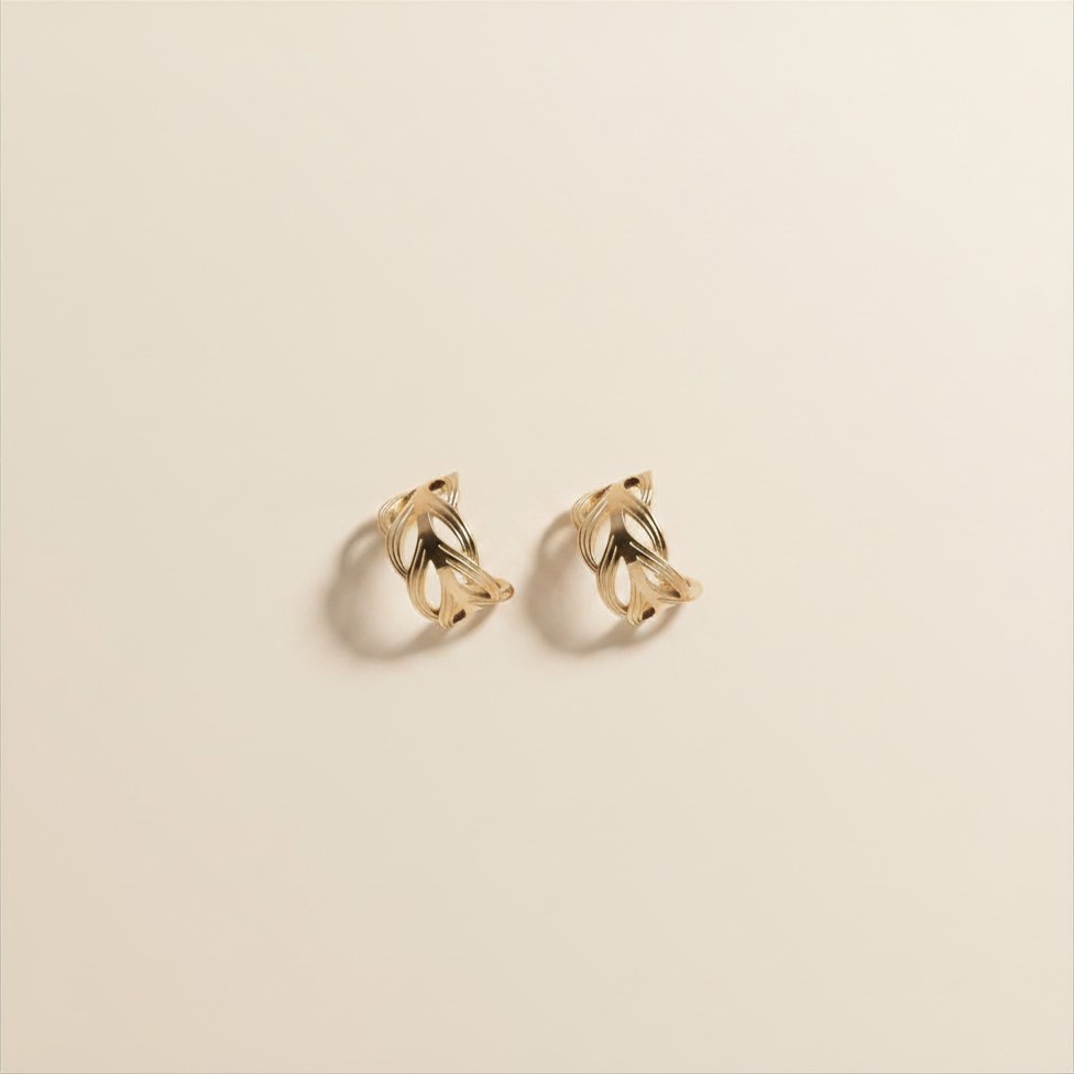 Boucles d'oreilles Tressia 1 Boucles Tressia Dorées