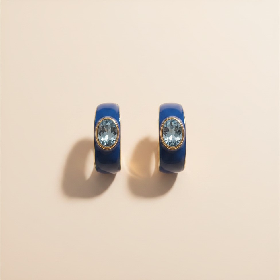 Boucles d’oreilles Azuréa 1 boucles d'oreilles Azuréa bleue