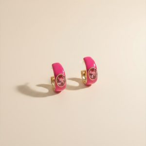 boucles d'oreilles azuréa rose