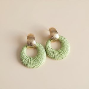 boucles d'oreilles calypsa vert tendre