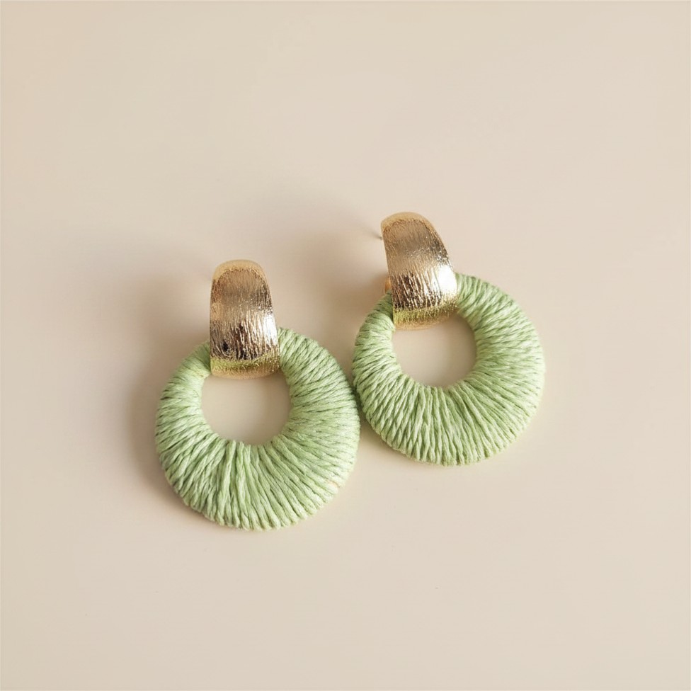 Boucles d'oreilles Calypsa 1 boucles d'oreilles calypsa vert tendre