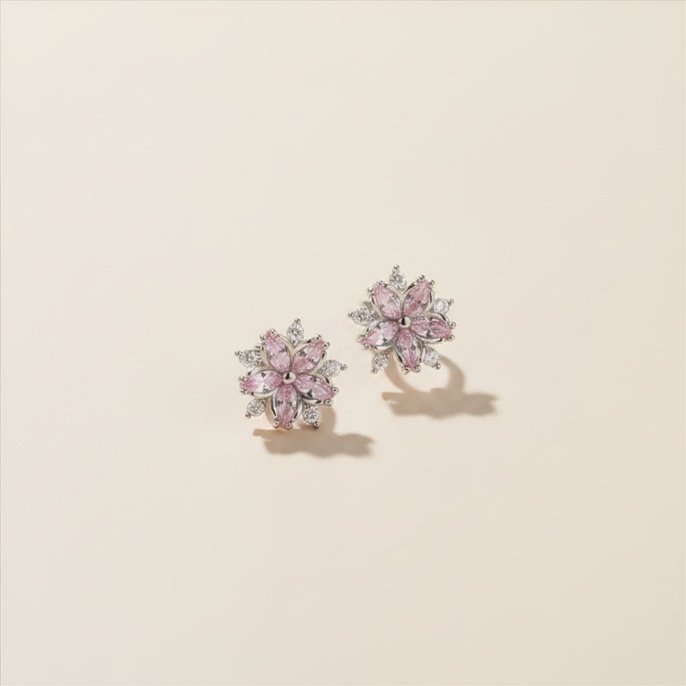Boucles d'oreilles Florine 1 boucles d'oreilles florine rose