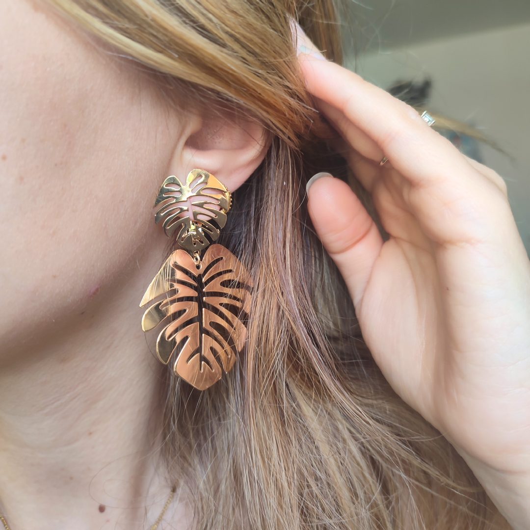 Boucles d’oreilles Palma Dorée 2 boucles d'oreilles palma dorées portées
