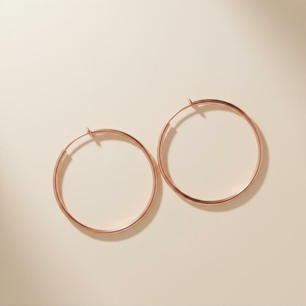 Créoles Élégance Rose Impérial 1 Créoles Élégance – Rose Gold