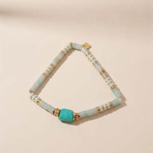 Bracelet Apatite Azurée Bohème