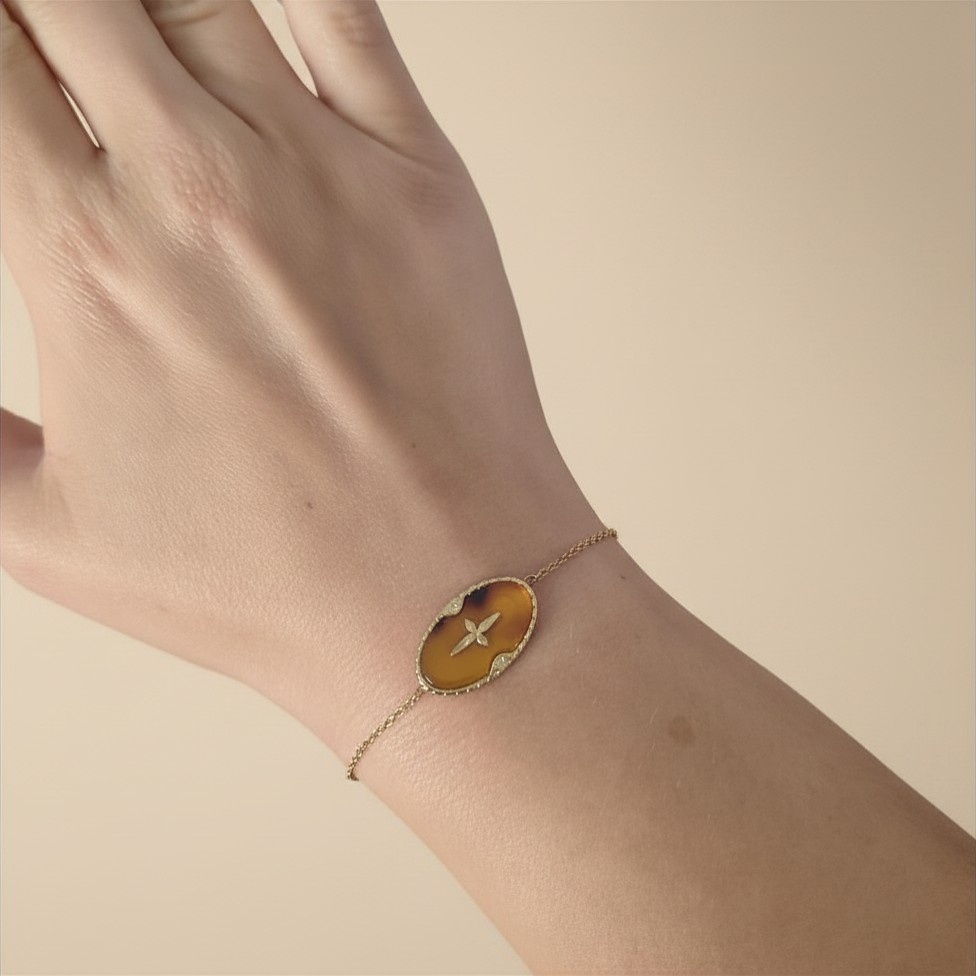 Bracelet Éclat Fauve 2 Bracelet Éclat Fauve porté