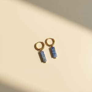 Boucles d’oreilles Azélie en sodalite